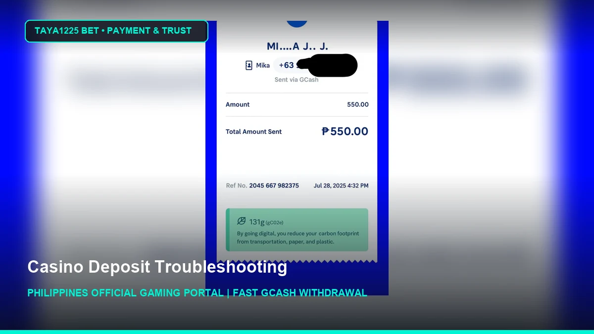 Casino Deposit Troubleshooting - Taya1225 Bet Philippines