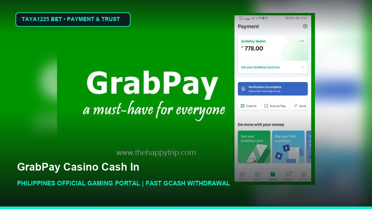 GrabPay Casino Cash In - Taya1225 Bet Philippines