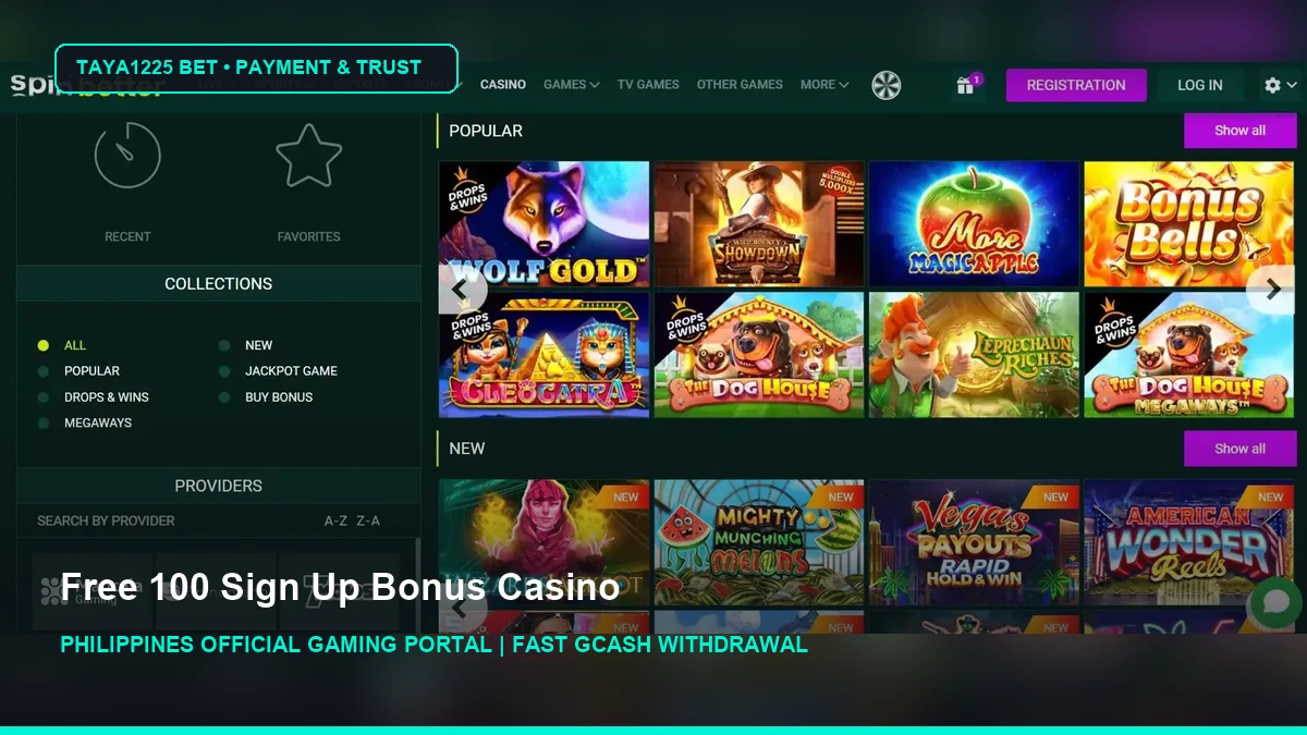 Free 100 Sign Up Bonus Casino - Taya1225 Bet Philippines